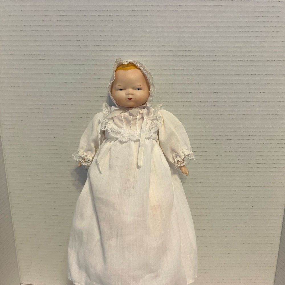 Source Unknown White Doll with Porcelain Features